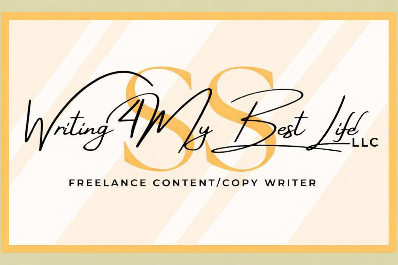 Elegant writing logo design